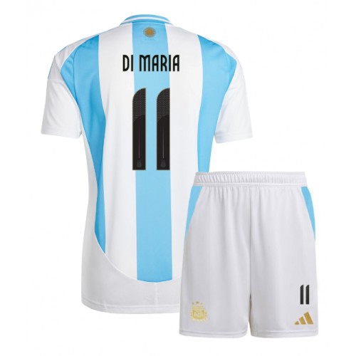 Dres Argentina Angel Di Maria #11 Domaci za djecu Copa America 2024 Kratak Rukav (+ kratke hlače)